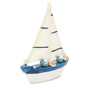KiWarm Středomořském Stylu Mini Kotva, Hvězda Ryby Plující Loď, Model Sochy Ornament Dřevo Řemesla pro Domácí Dekor Dárek k Narozeninám