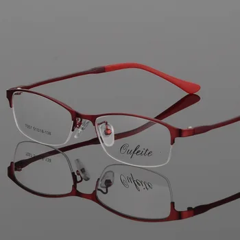 BCLEAR Nový Příchod Ženy Kovové Slitiny Brýle Rám Ultra-lehké Rámy Půl Rim Optické Brýle Rám Barevné Brýle TR Nohy