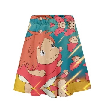 Ponyo na Útesu 3D Tištěné Ženy Sukně Móda Streetwear Krátké Sukně Hot Prodej 2019 Harajuku Dívky Módní Letní Oblečení