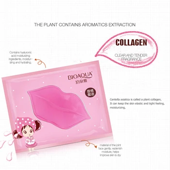 100KS Vysoce Účinně Collagen Crystal Lip Maska Podložky Vlhkosti Podstatě Proti Stárnutí proti Vráskám Plné Rty Enhancer