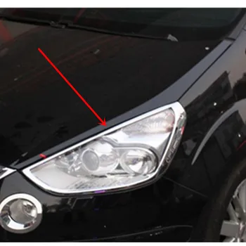 Car Styling Chromované Hlava Světlo, Kryt Střihu Pro Ford S-MAX