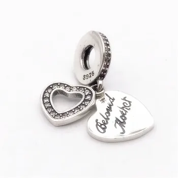 S925 Sterling Silver Barva Nové DIY Handmade Náramek Šperky, Doplňky, Srdce, ve tvaru Srdce Přívěsek Příslušenství