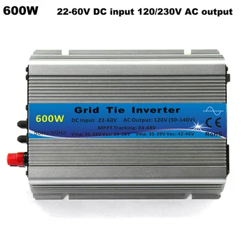 GWV 600W MPPT micro Grid Tie Invertor 30V 36V Panel 72 Buněk, Pure Sine Wave 110V 220V Výstup Na Grid Tie Invertor 22-60V DC