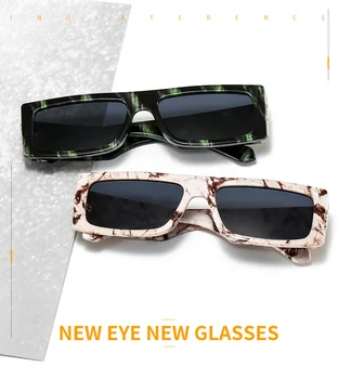 Nové luxusní značky úzké straně náměstí box pánské sluneční brýle módní nádherné osobnosti barva dámské sluneční brýle Oculos De Sol
