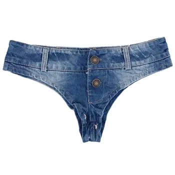 Nové Letní Dámské Sexy Džínové Šortky Teplé Kalhoty Ultra-Krátké Klub Nízkým Pasem Džíny Otvoru Klub Žen Bělené