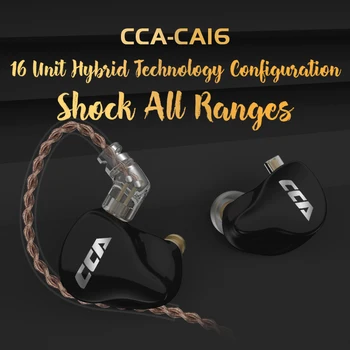 CCA CA16 7BA + 1DD unidades de unidad en Auriculares auriculares monitoreo hi-fi auriculares para CCA C12 KZ AS16 ZS10 PRO ZSX