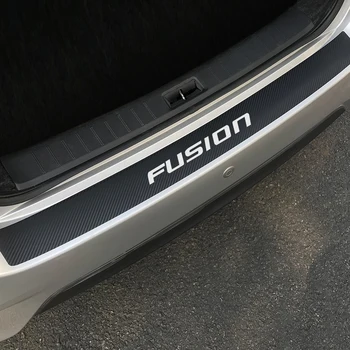 90*8CM Auto Zadní Nárazník Chránič Samolepky Pro Ford Fusion Kufru Auta Stráž Deska Proti Poškrábání Auto Dekor Carbon Fiber Doplňky