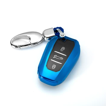 Vysoce kvalitní Horké Nové Měkké TPU Auto Smart Key Případě Kompletní kryt Pro Peugeot 3008 208 308 408 508 2008 307 4008 2016-2018 Příslušenství