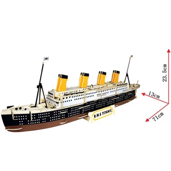 R. M. S Titanic Dřevěné simulační super dopravy jachtu plout loď, model diy montované hračky dřevěné výletní loď plující lodi dárek