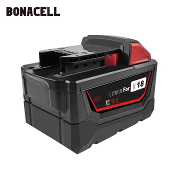 Bonacell 9000mAh 18V Akumulátorové Nářadí Náhradní Baterie pro Milwaukee M18 Baterie XC 48-11-1815 M18B2 M18B4 M18BX L70