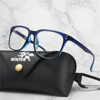 Pánské Titanové Slitiny, Kvalitní Progresivní čočky na Čtení Brýle Fashion Square Půl Rim Klasické Multifokální Brýle pro Muže FML