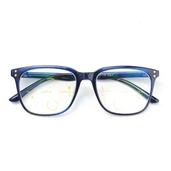 Pánské Titanové Slitiny, Kvalitní Progresivní čočky na Čtení Brýle Fashion Square Půl Rim Klasické Multifokální Brýle pro Muže FML