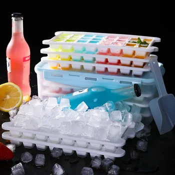 Multi-vrstva Podnos Ice Cube Box Silikonové Ice Cube Maker Formy S Víkem Box Na Party Koktejl Whisky Studený Nápoj