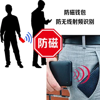 Nové RFID Ochrana Peněženka Anti-Theft Skenování Muži Biflod Krátké Peněženky na Zip Mince Případě Vak Ležérní PU Kůže Peníze Kabelku Horké
