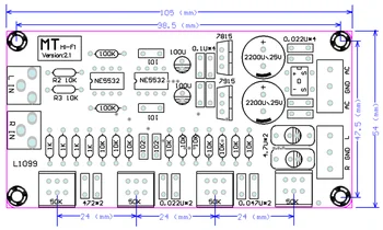 NE5532 OP-AMP hi-fi Zesilovač Hlasitosti, Tónu, EQ Ovládací Deska Předzesilovače DIY Kit