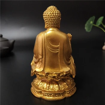 Zlaté Čínské Feng Shui Buddha Socha Ručně Vyráběné Pryskyřice Řemesla Meditace, Buddha, Socha, Sošky, Bytové Dekorace, Sochy