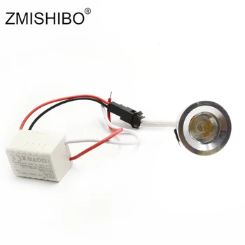 ZMISHIBO 1W Mini Spot LED Downlight Hliník Teplá/Studená Bílá Lampa 100V-240V 1inch 27 mm Řez Díra Pod Skříň Osvětlení