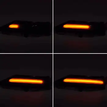 Dvojice LED Boční Křídla, Zpětné Zrcátko Dynamický Ukazatel Tekoucí blinkr Blinkr Opakovač Světlo pro Ford Fiesta MK8 19+