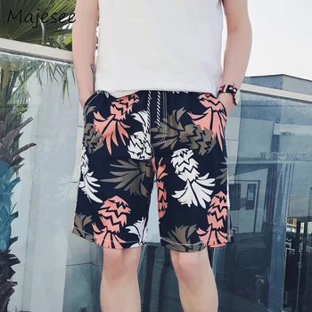 Pánské rychleschnoucí Krátké kalhoty Muži Ležérní Beach Šortky Letní Prodyšný Tisk Pase Stahovací Módní Různé Barvy Elegantní Nové