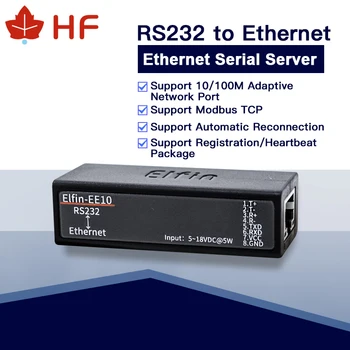 HF Elfin-EE10A Široké Napětí 5~36V Sériového Portu RS232 na Ethernet Serial Device Server TCP/IP, Telnet, Modbus TCP Protokol