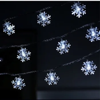 Zmrazené Zásoby Strany 3M 20 Led sněhová Vločka Řetězec Světla Girlandy, Ozdoby Vánoční Strom Dekorace pro Domácí Zimní Výzdoba Sněhu