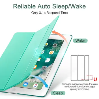 ESR iPad Cover pro iPad Air 2 Syntetické Průsvitné Matné Zpět Magnetický Smart Cover Auto Sleep/Wake Pouzdro pro A1566 A1567