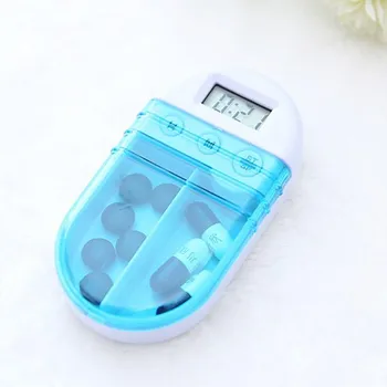 Pill Case Mini Elektronické Načasování Připomenutí, Medicína Boxy Alarm Timer Pilulky Týdenní Krabička Léky Organizátor Budík Případech