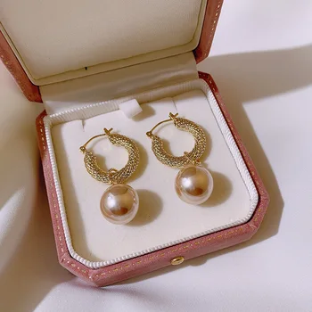 Náušnice pro Ženy Pearl Metal Míč Žen Houpat Náušnice Elegantní Náušnice Šperky Velkoobchodní prodej Příslušenství