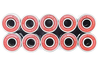 100ks 608-2RS Skateboard Ložiska,válečková ložiska Černá /Červená /Modrá, 8x22x7mm