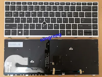 Notebook US English Podsvícená Klávesnice pro HP EliteBook 840 G5 846 G5 745 G5 s Myší Bod Černé AMERICKÉ L14378-001 L11307-001