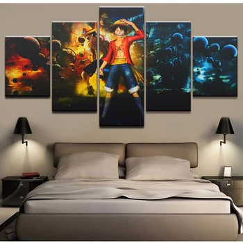 Home Dekorace Obrázky Modulární 5 Panel Wall Art One Piece HD Obývací Pokoj, Moderní Obrazy Tištěné Plátno Cuadros Plakáty