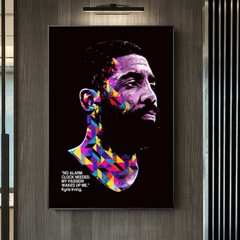 Černá graffiti Basketball Nová hvězda Superstar Fanoušci Plátně Obraz, Plakát a Tisk Wall Art Obrázky pro Domácnosti (Bez Rámečku)