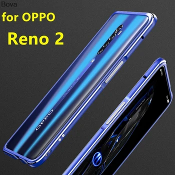 Pouzdro Pro Reno2 Reno 2 Deluxe nárazník Ultra Tenký hliníkový Bumper pro OPPO Reno 2 + 2 Fólie ( Přední + Zadní )