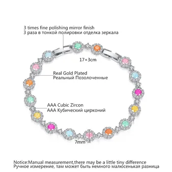 LUOTEEMI Krásný Design Geometrické Náramek pro Ženy Party Vynikající Bileklik CZ Luxusní Modré nebo Barevné Šperky, Vánoční Dárek