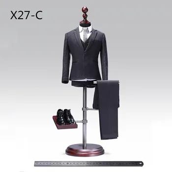 1/6 měřítku Gentleman Oblek Set POPTOYS X27 X28 Pokročilé hotový mužské západní-styl oblečení, oblek nastavení 12