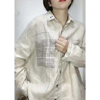Max LuLu Korean Módní Luxusní Značkové Oblečení, Dámské Prádlo Kostkované Košile Vintage Nadrozměrné Blusas Dámy Gothic Topy A Halenky