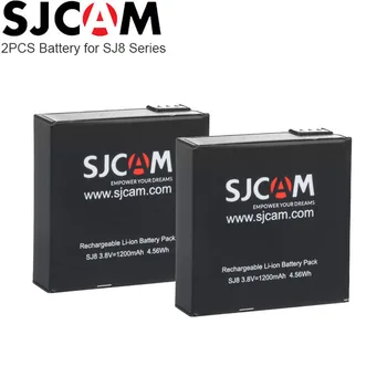 2KS Originální SJCAM SJ8 PRO Baterie 1200mAh Li-ion Baterie pro SJ Cam SJ8 Plus Akční Kamera pro SJ8 Vzduchu
