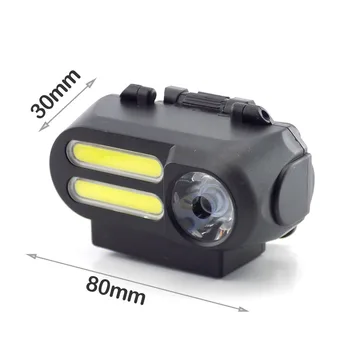18650 Čelní Mini čelovka Silné 3 LED COB USB Světlomet Noční Osvětlení Camping Svítilna Pochodeň
