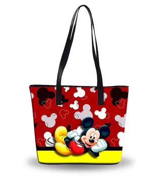 Disney Mickey mouse plenka Taška přes Rameno Kreslená lady Velká Kapacita Tote bag Ženy vodotěsné tašky módní ruka cestovní plážové tašky