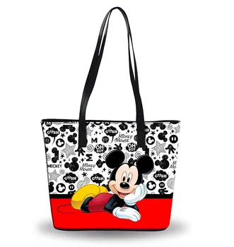 Disney Mickey mouse plenka Taška přes Rameno Kreslená lady Velká Kapacita Tote bag Ženy vodotěsné tašky módní ruka cestovní plážové tašky