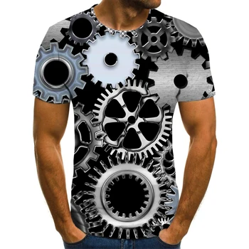 2020 3D funny t-shirt pánské oblečení mechanické tisk ležérní krátký rukáv t-shirt pánské street stylu t-shirt pánské dámské 3D