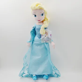 Disney Princess Plyšové Panenky, Hračky Pro Děti Roztomilé Kreslené 40cm Frozen Elsa Panenky, Plyšové Hračky pro Děti Plněné Panenky Brinquedos