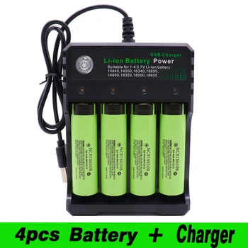 2020/ 18650 Lithium-Ion Dobíjecí Baterie pro Panasonic NCR 18650B 3400mAh Svítilna Nástroj + USB Quad Smart Char