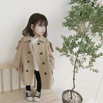 Bunda Pro Dívky Větrovka Korean Teen Oblečení Děti Trenčkot Podzimní dětská Bunda Pro Chlapce, Jaro