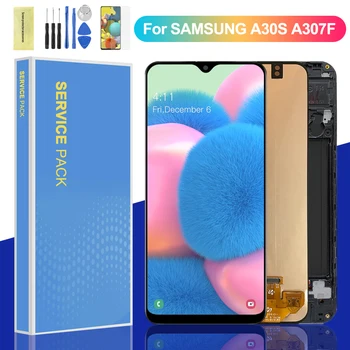 Super AMOLED LCD Pro Samsung Galaxy A30s A307 A307F A307G A307YN LCD Displej Dotykový Displej Digitizer Shromáždění Pro Galaxy A30s lcd