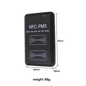 NFC PM5 IC/ID Kopírka dual-frekvence 125KHZ, 13,56 MHZ RFID Čtečka Plně Spisovatel Dekódování Funkce Karty Kopírky