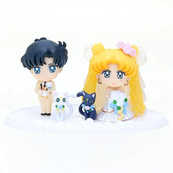 Anime Sailor Moon 25. Výročí Docela Guardian Šťastný Svatební Sailor Moon Mamoru Chiba PVC Akční Obrázek Model Hračky Panenka 6cm