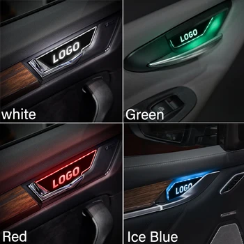 4ks Auto Interiéru Nálepka pro Opel Astra J H 2009 - 2019 LED kliky Dveří Mísy Kryt Lampy autodoplňky