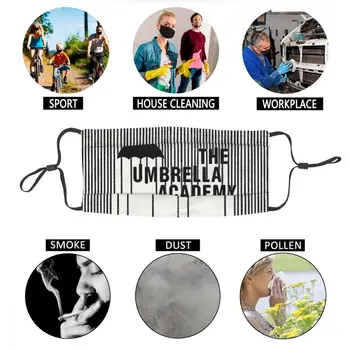 Umbrella Academy V Pračce Pro Dospělé Maska Na Obličej Módní Osobnosti Design Prachotěsný Ochranný Kryt Respirátor Úst Muflové