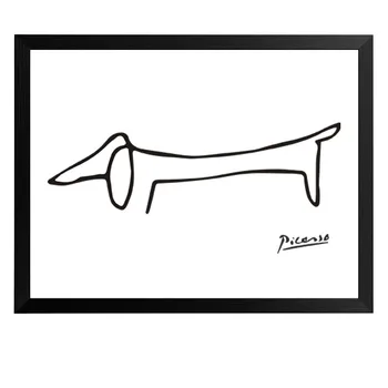 Pablo Picasso Jezevčík Pes Tisk Plátně Abstraktní Zvířat Minimalistické Umění Zdi Dětský Pokoj Baru, Kanceláře, Domova, Bez Rámu